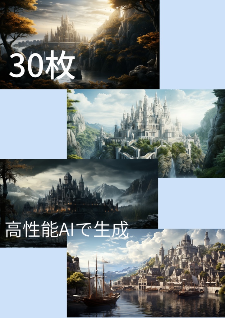 ファンタジー素材集 城 30枚