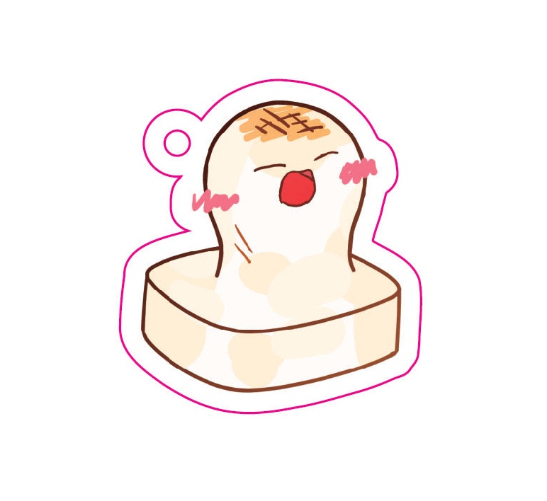 もちアクリルキーホルダー(シール付き)