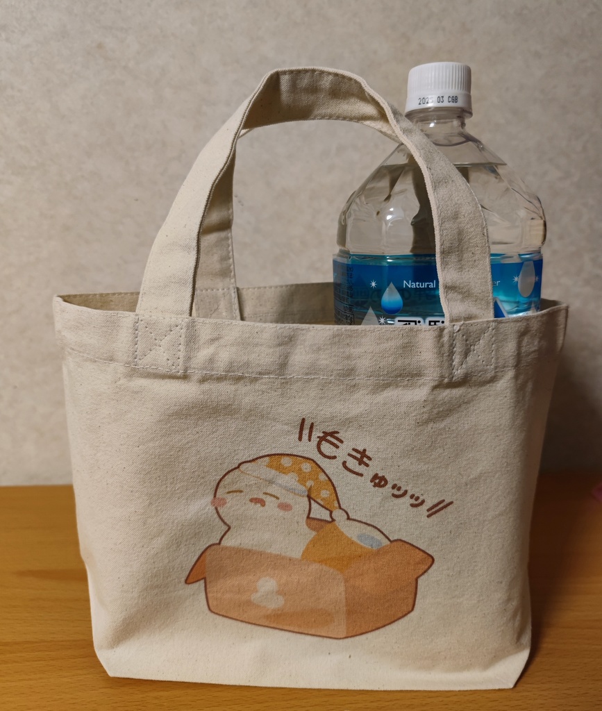もちトートバッグ (ねむりもちin段ボール)