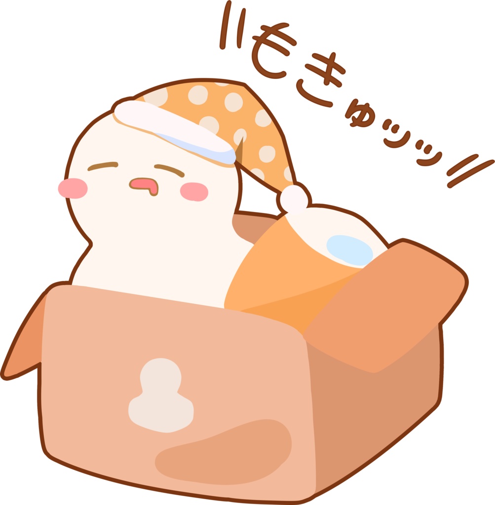 もちトートバッグ (ねむりもちin段ボール)