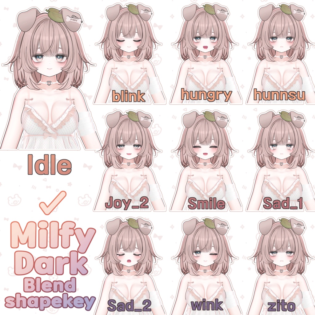 ミルフィMilfy Dark Blendshapekey 🖤