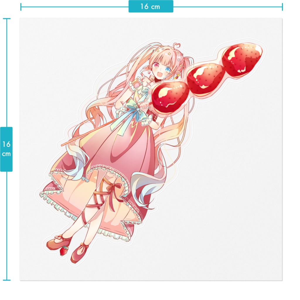 苺飴☆彡ステッカー(初期衣装)