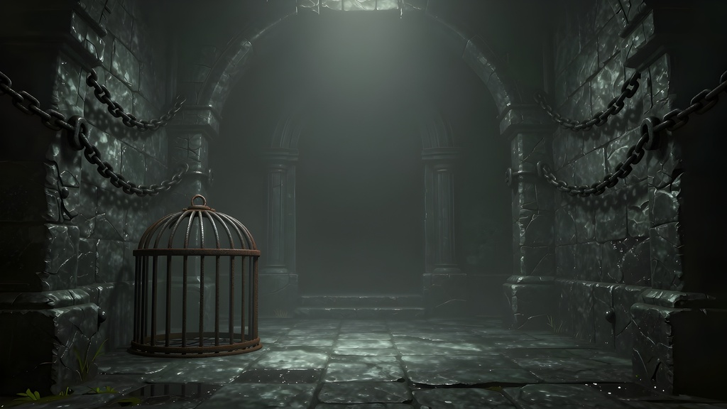 【無料・背景5枚】ダークファンタジー背景サンプル|月夜・嵐・霧・篝火|商用可 SF005サンプル