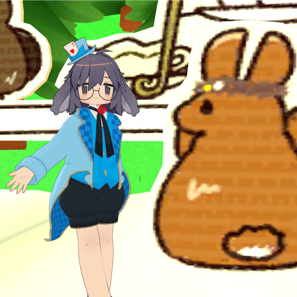 【うささき・まめひなた・きなこ対応衣装】フシギラビット【VRC向け】