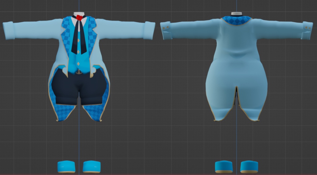 【うささき・まめひなた・きなこ対応衣装】フシギラビット【VRC向け】