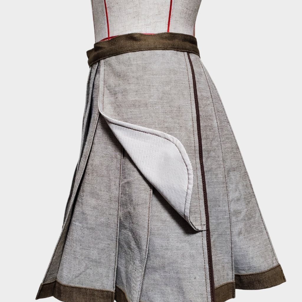 【型紙】一重仕立てプリーツスカート