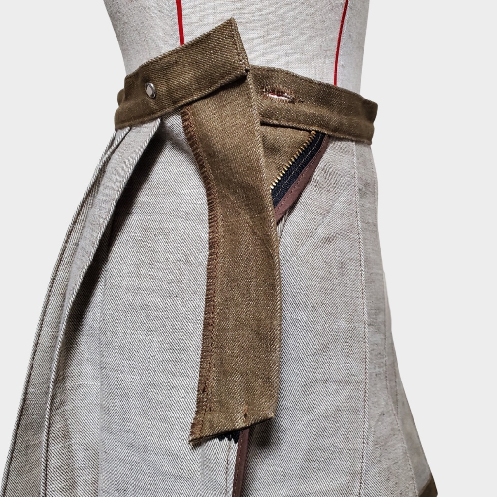 【型紙】一重仕立てプリーツスカート