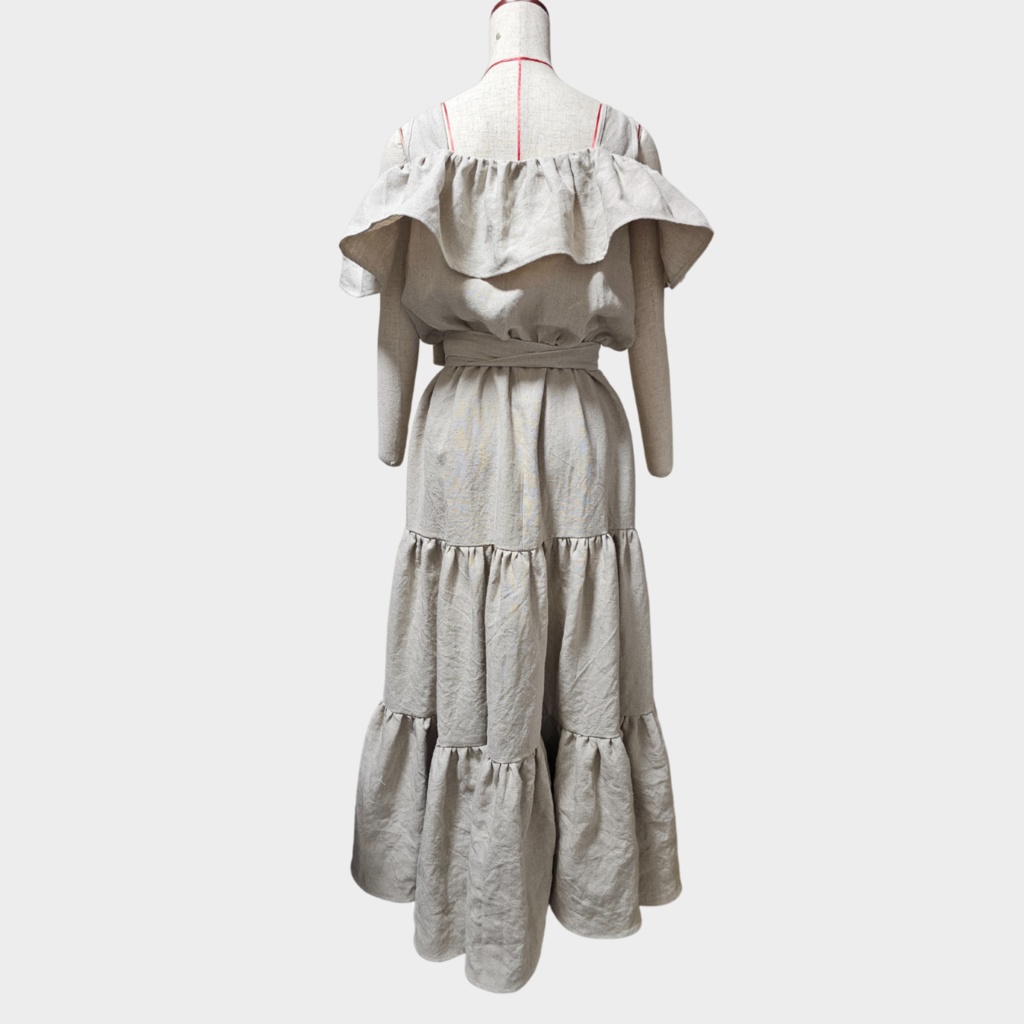 【型紙】ティアードワンピース