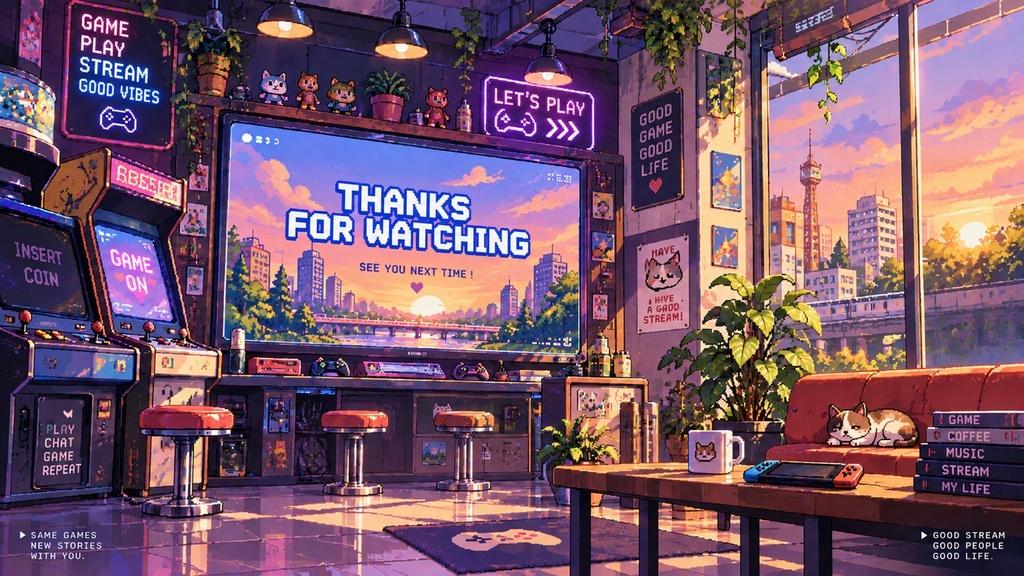 Pixel Gamer|VTuber・配信者向け 配信画面4点セット【待機・終了・雑談・ゲーム】