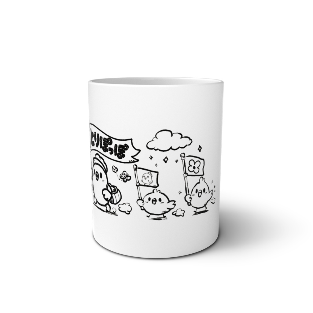 とりぽっぽ行進マグカップ