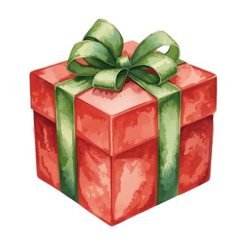 水彩画クリスマス クリップアート全11種類|アンティーク調・PNG背景透過