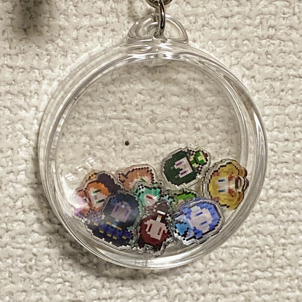 ドット絵ミニ乙女アクリルパーツ