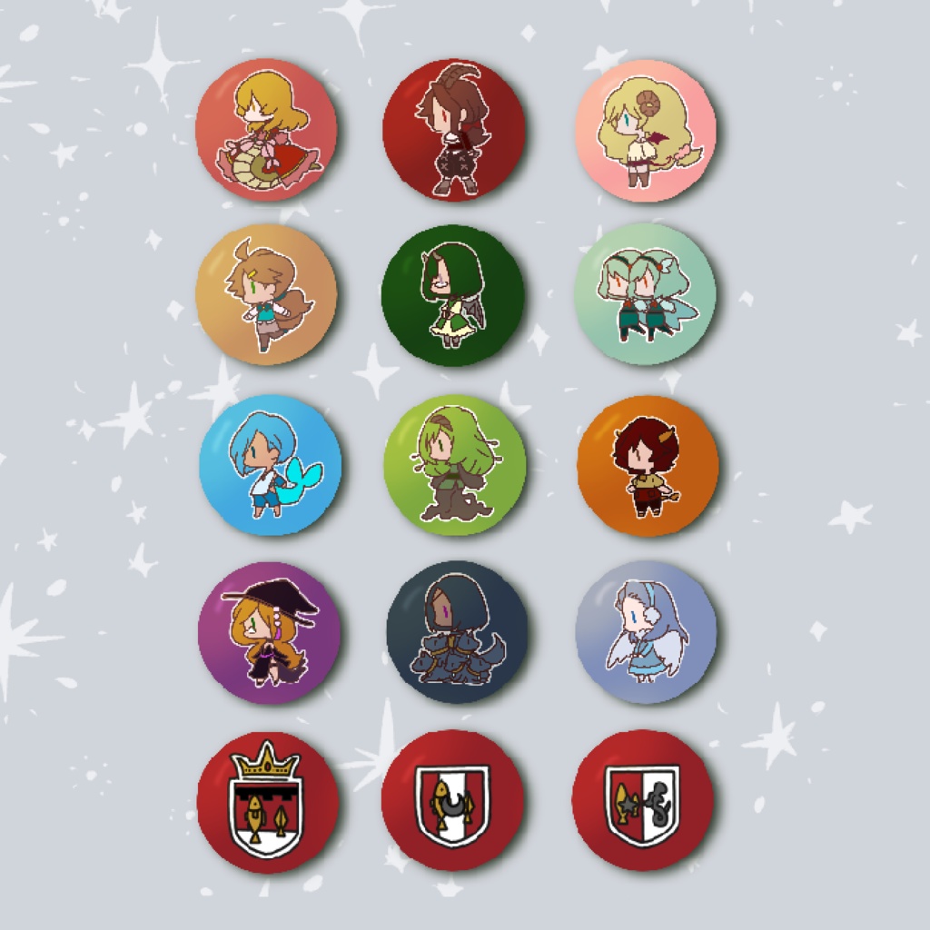 アカルイ王国繁栄記　よき血の乙女缶バッジ