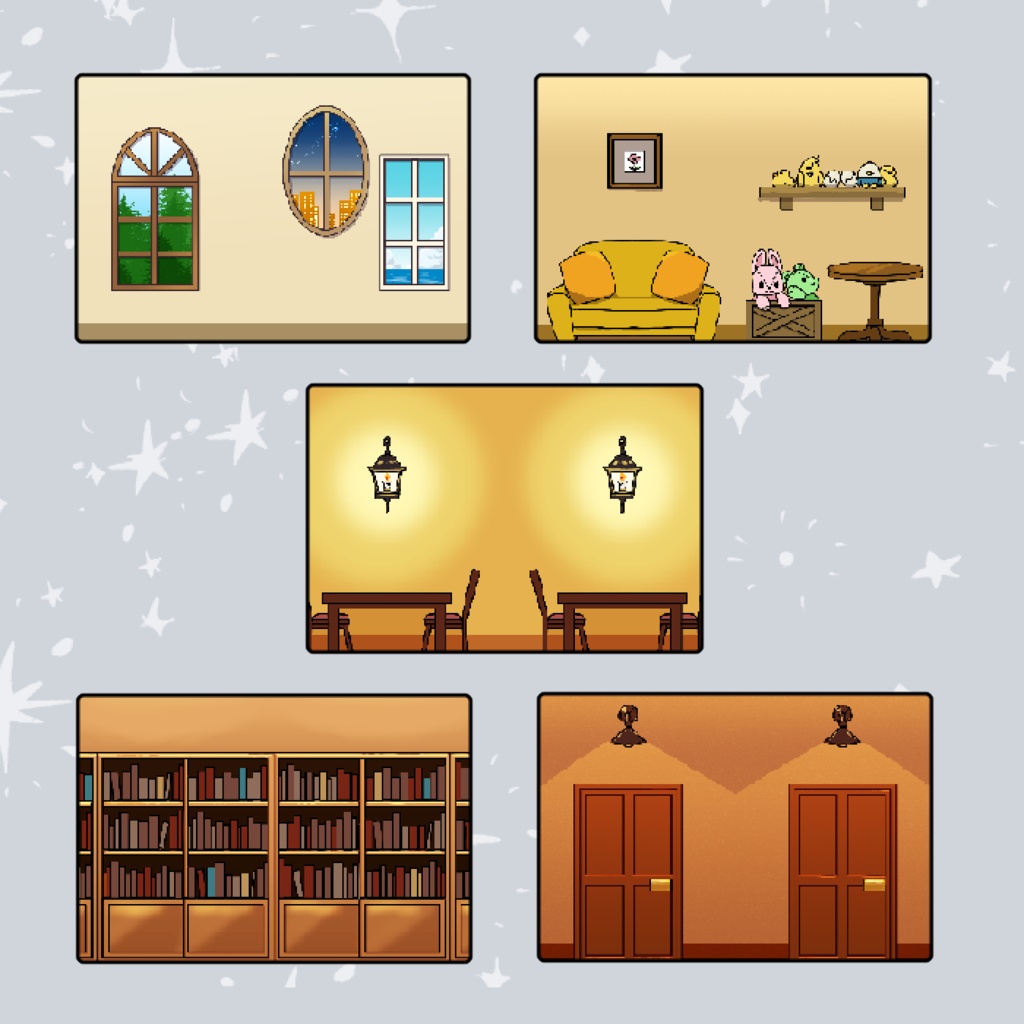 背景ポストカードセット