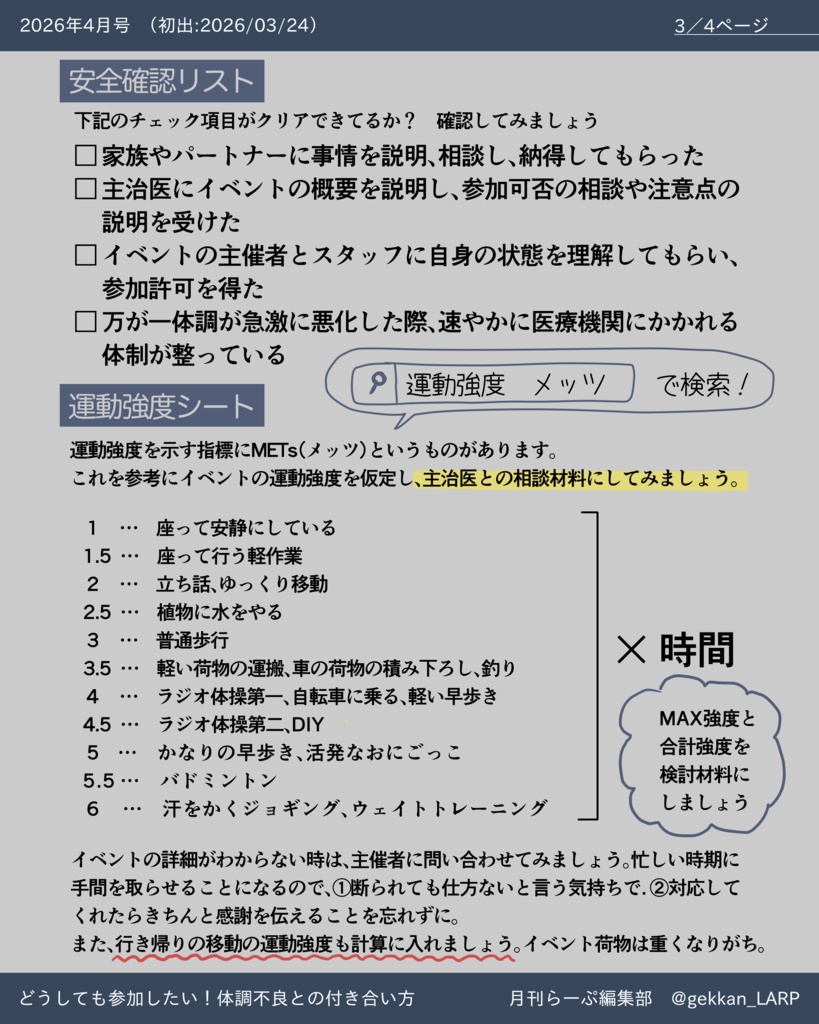 【体調不良との付き合い方】(月刊らーぷ2026年4月号)