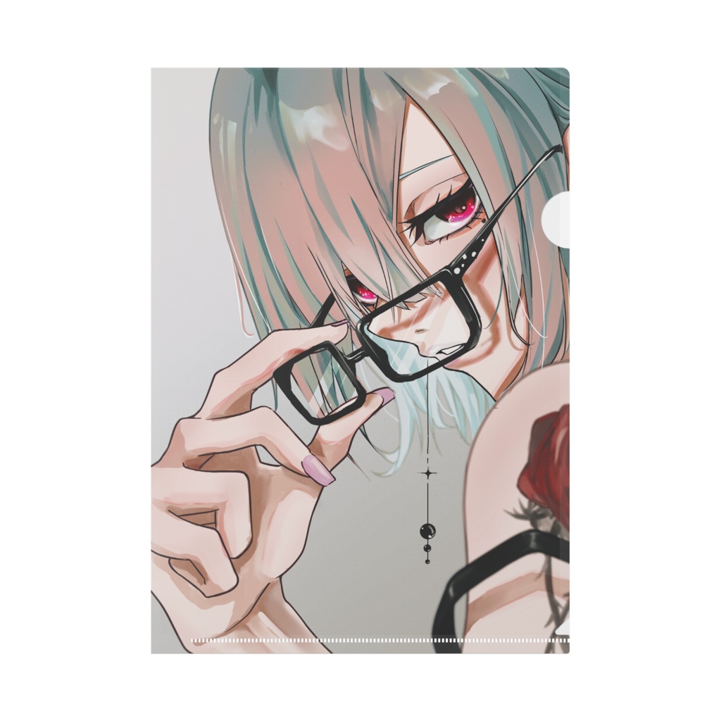 Glasses and Roses - クリアファイル