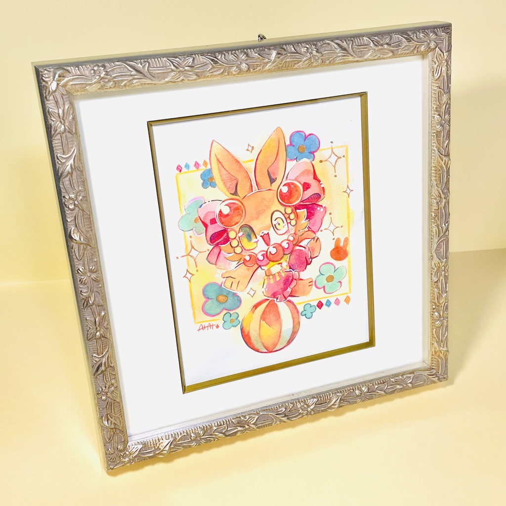 【額装済み原画】ゆらゆら玉乗りチャレンジ!(サーニャ)