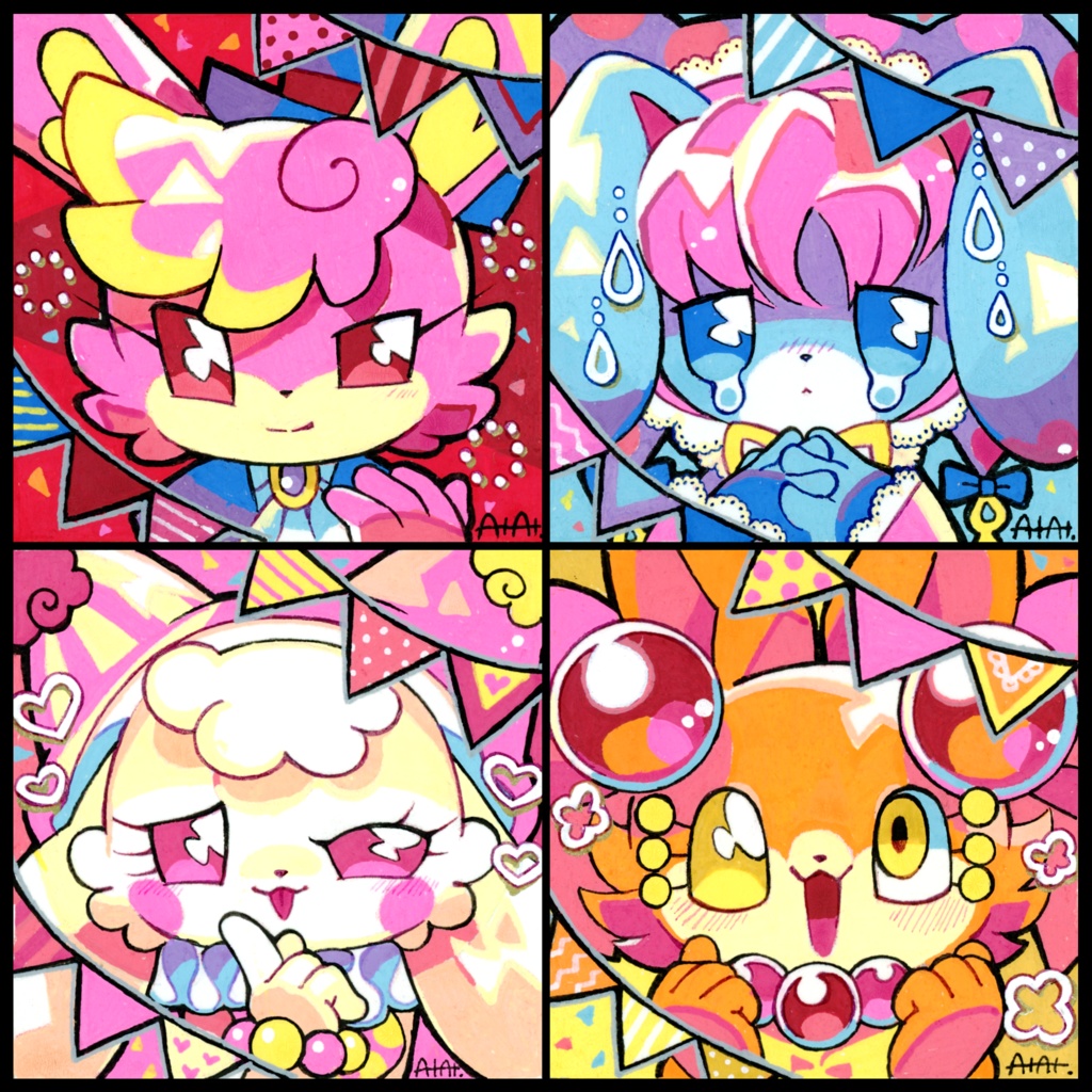 【原画】サーカス団員豆色紙🎪