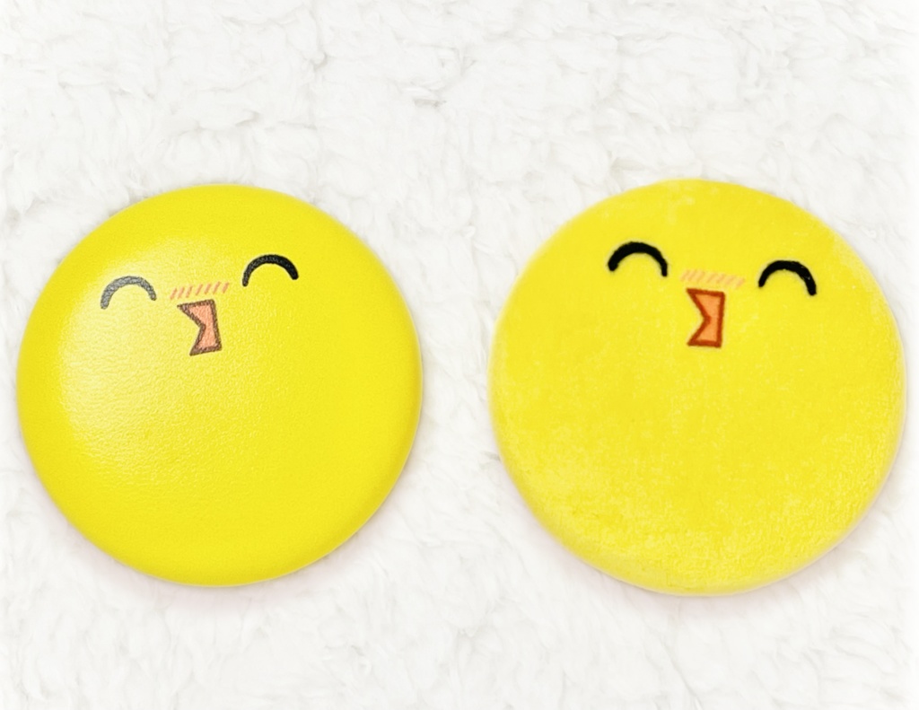 あのひよこ缶バッジ(つるぷに / ふわもふ)