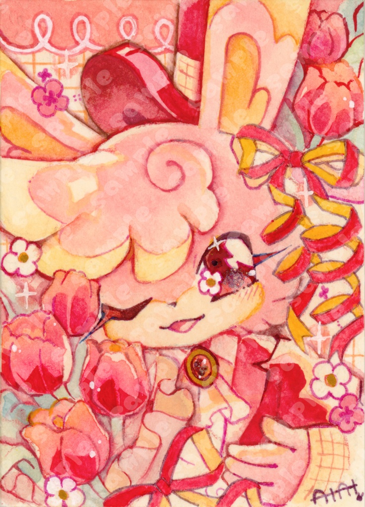 【原画】チューリップ🌷テーマイラスト【ATC】