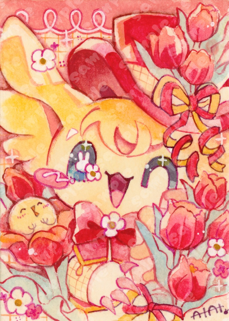 【原画】チューリップ🌷テーマイラスト【ATC】