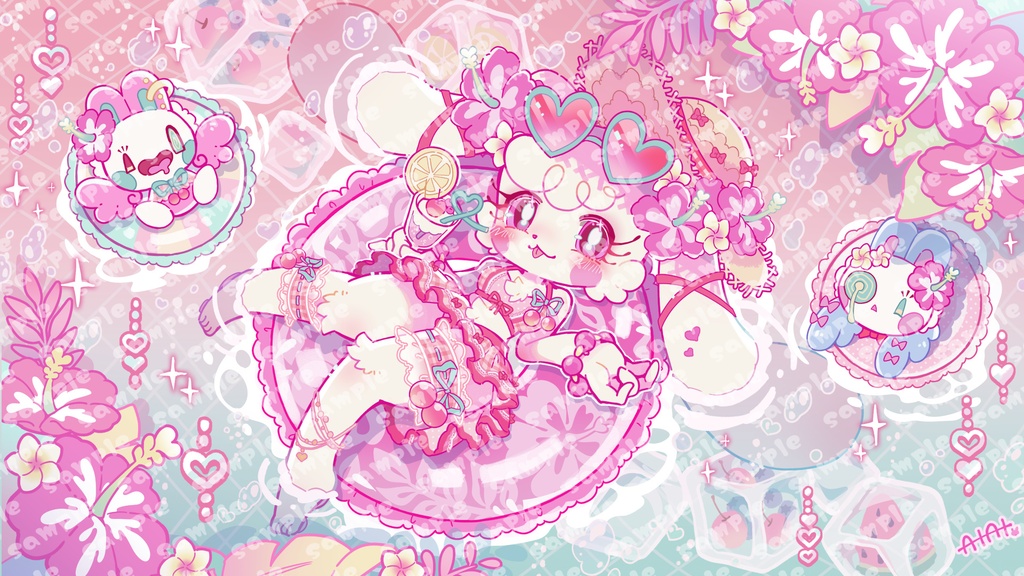 【7月限定/壁紙セット】Pinkish Paradise