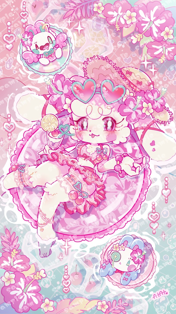 【7月限定/壁紙セット】Pinkish Paradise