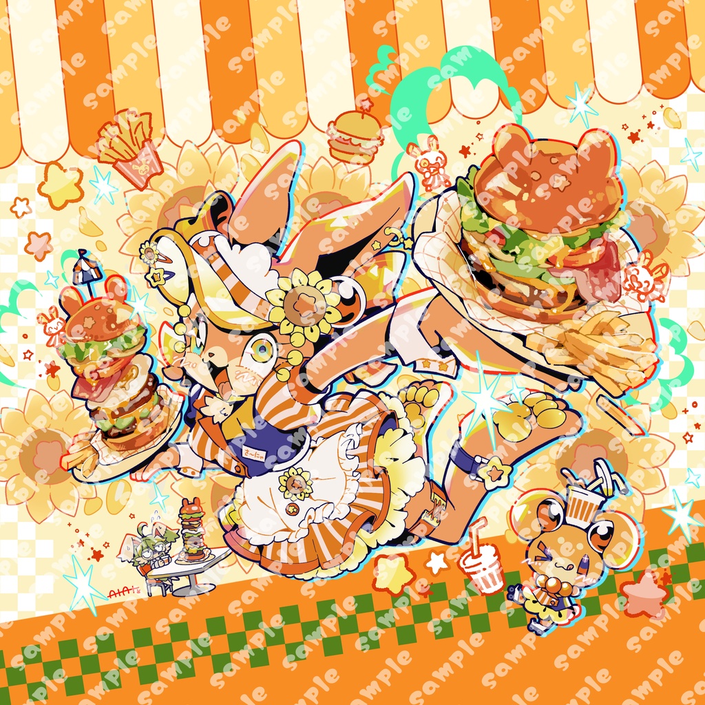 【9月15日まで限定/壁紙セット】ひまわりスマイルのまんぷくダイナー