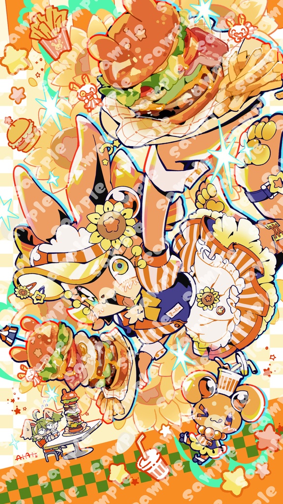 【9月15日まで限定/壁紙セット】ひまわりスマイルのまんぷくダイナー