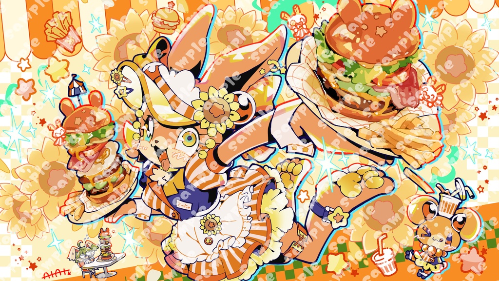 【9月15日まで限定/壁紙セット】ひまわりスマイルのまんぷくダイナー