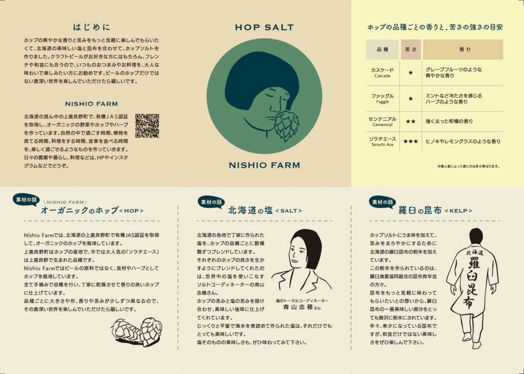ビール好きの食卓に! ホップソルト(塩) 全4種、1種から購入可