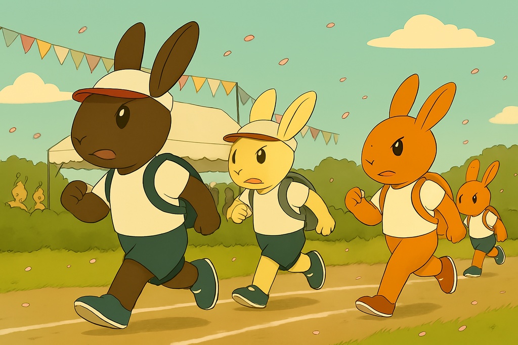 子ウサギの徒競走