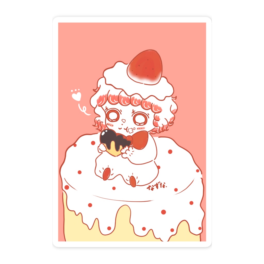 ステッカー(いちごケーキ)