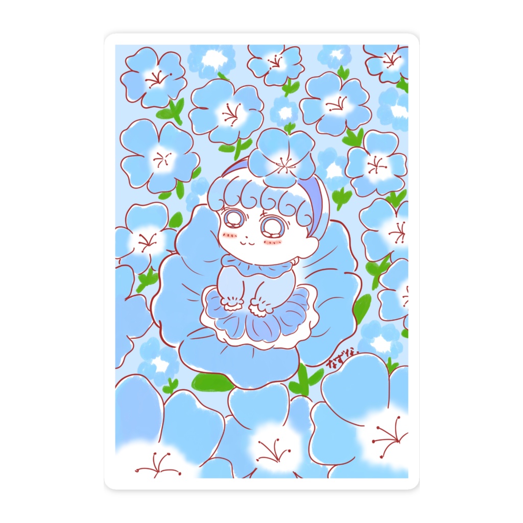 ステッカー(ネモフィラ)