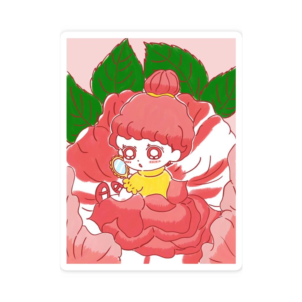 スマホステッカー(椿)