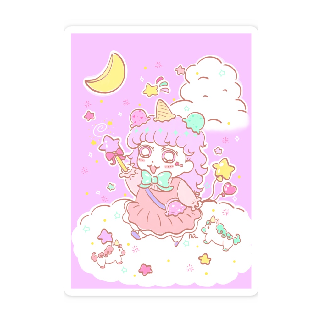 スマホステッカー(smartphone sticker)ゆめかわユニコーンちゃん🦄