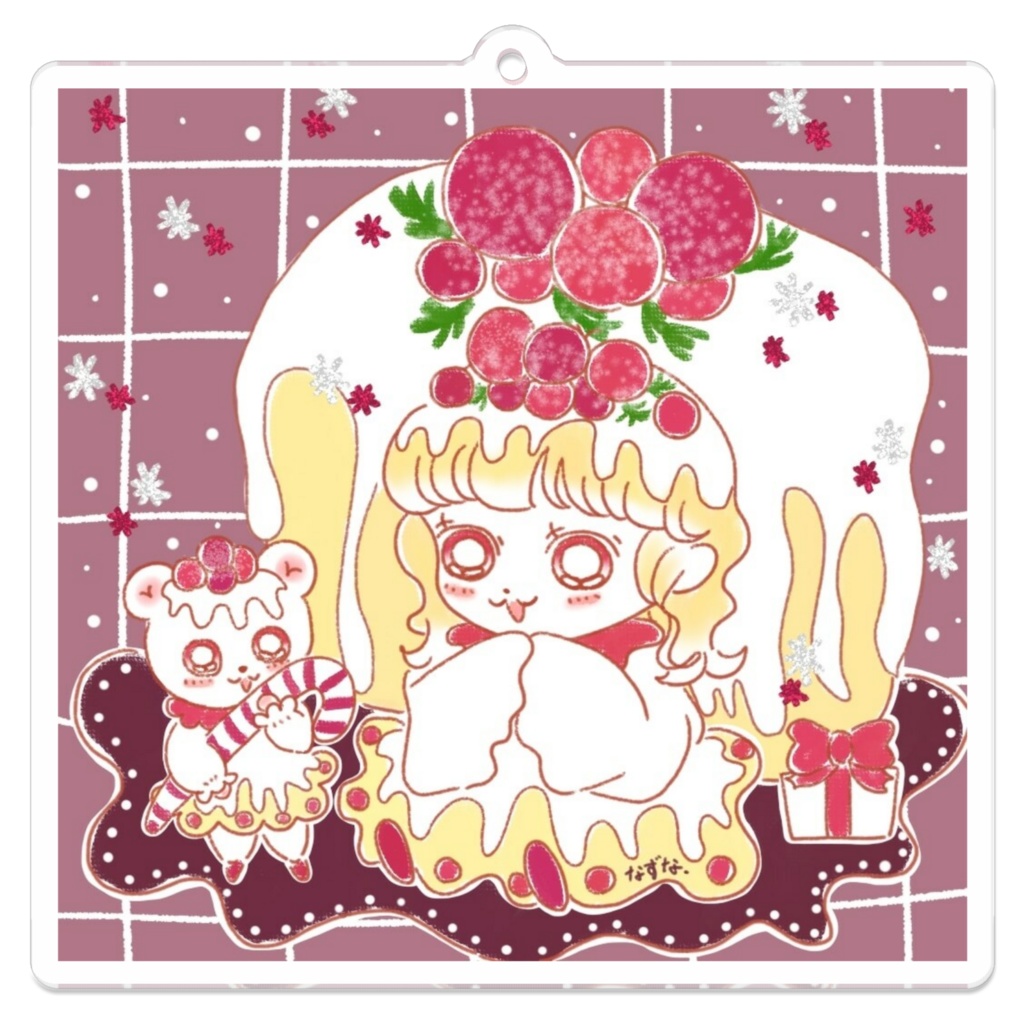 アクリルキーホルダー(クリスマスプディング🎁)