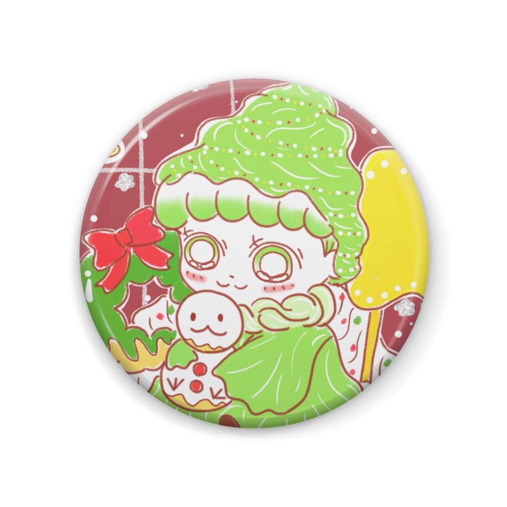 缶バッチ(クリスマスカップケーキ🎄)