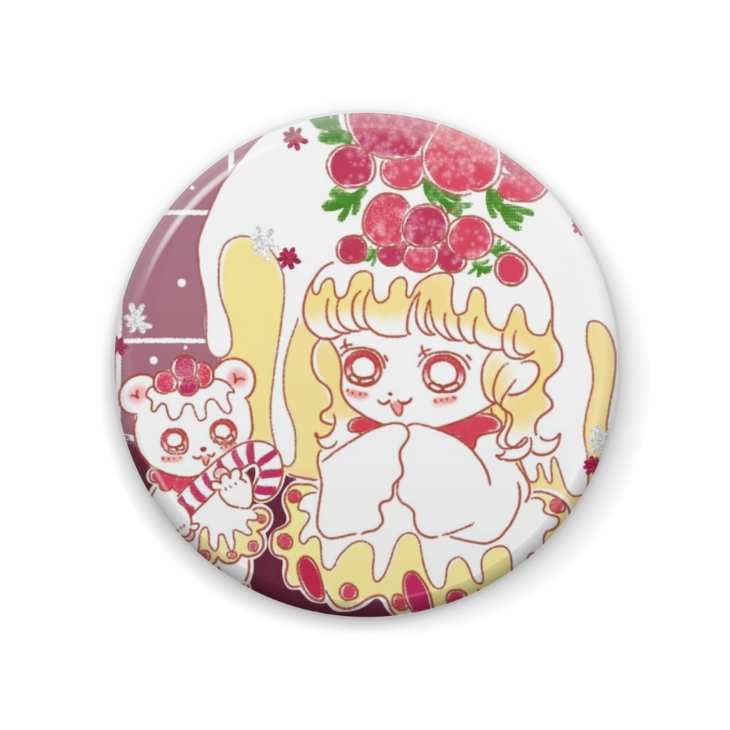 缶バッチ(クリスマスプディング🎁)