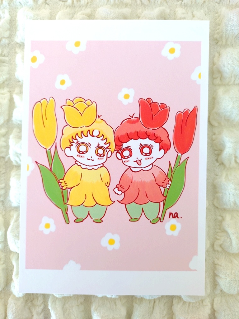 春の花の女の子たちポストカードセット🌷(7枚入り)