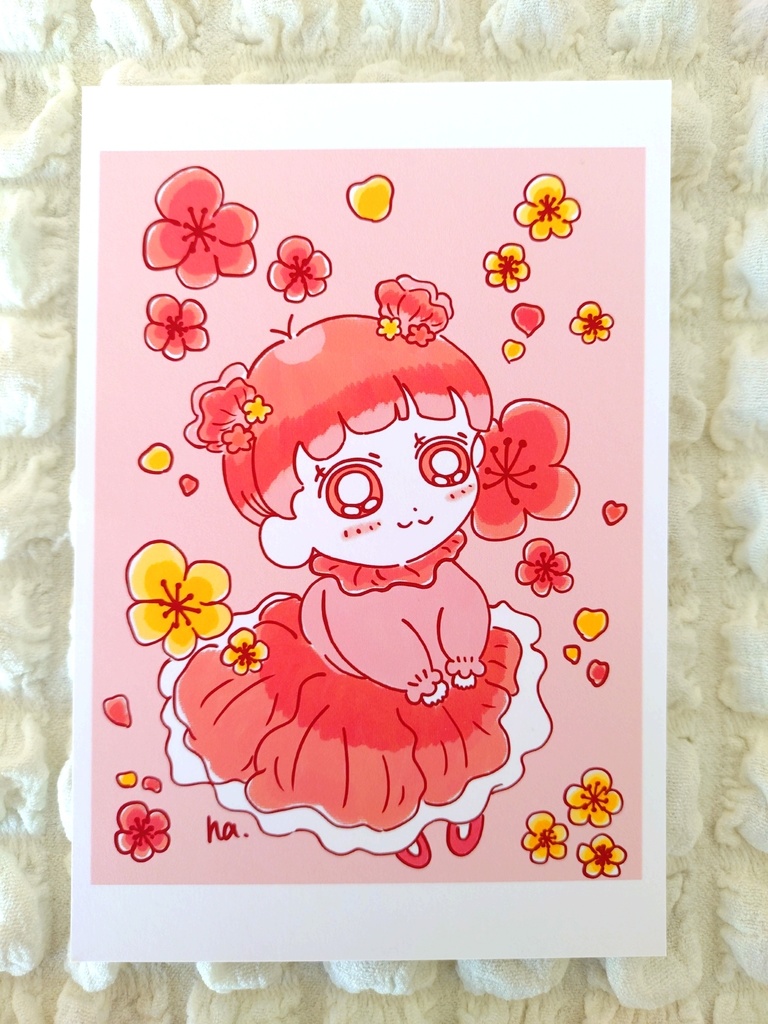 春の花の女の子たちポストカードセット🌷(7枚入り)