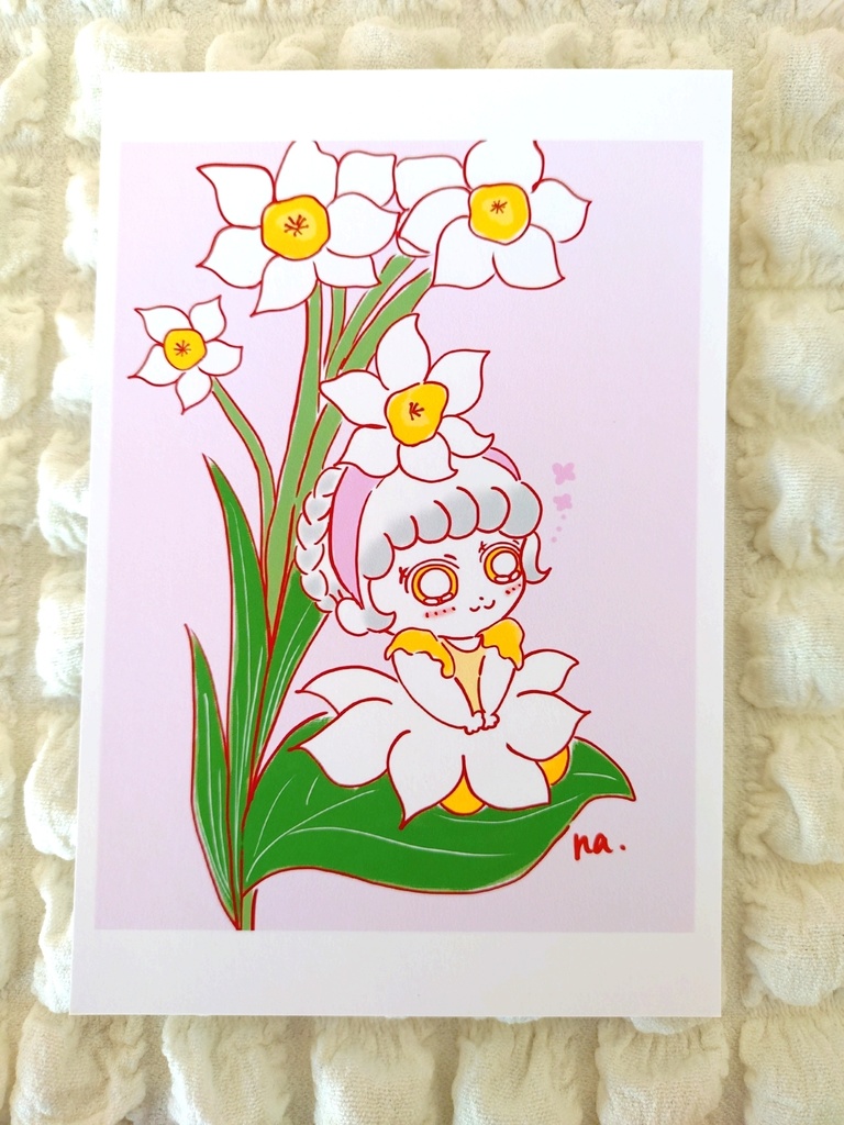 春の花の女の子たちポストカードセット🌷(7枚入り)