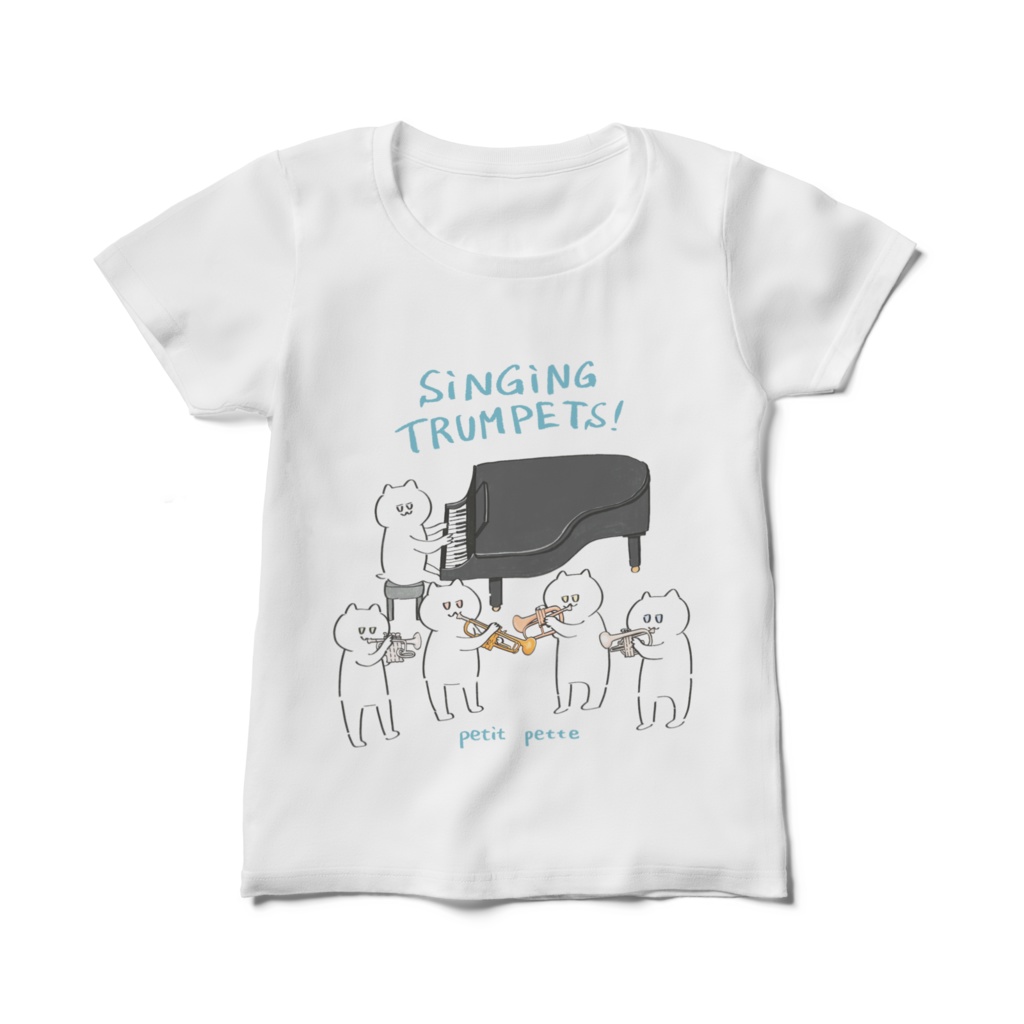 【petit pette】SiNGiNG TRUMPETS! Tシャツ(レディースサイズ)