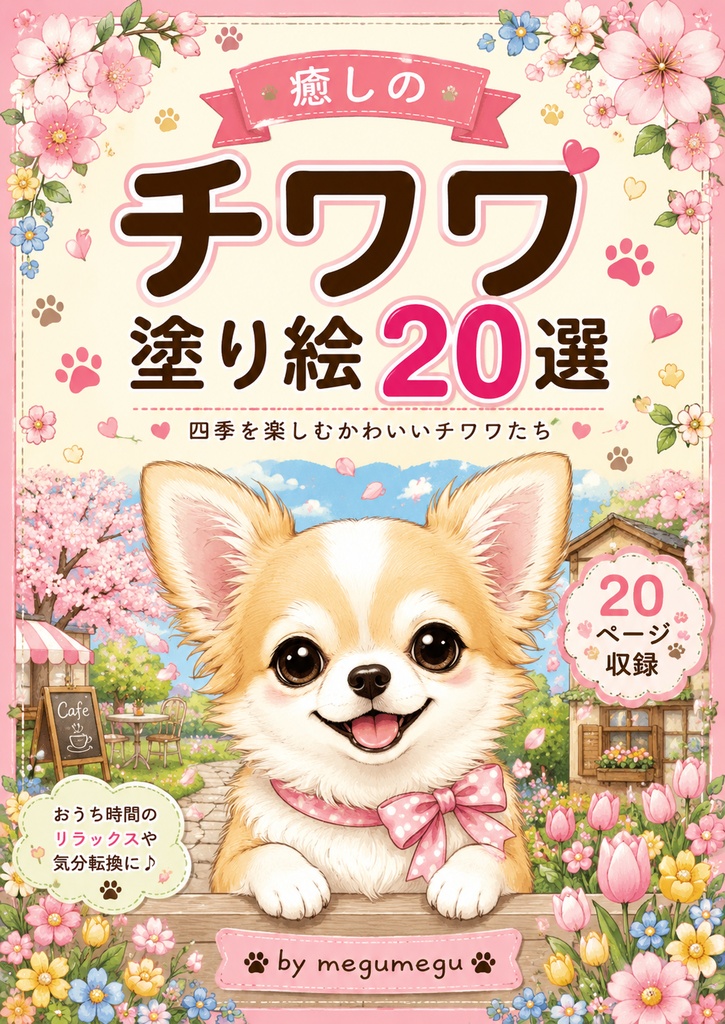 癒しのチワワ塗り絵20選