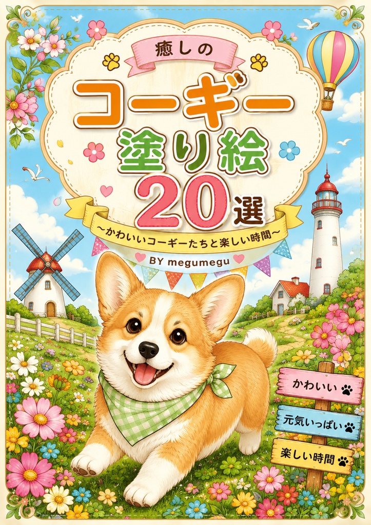 癒しのコーギー塗り絵20選