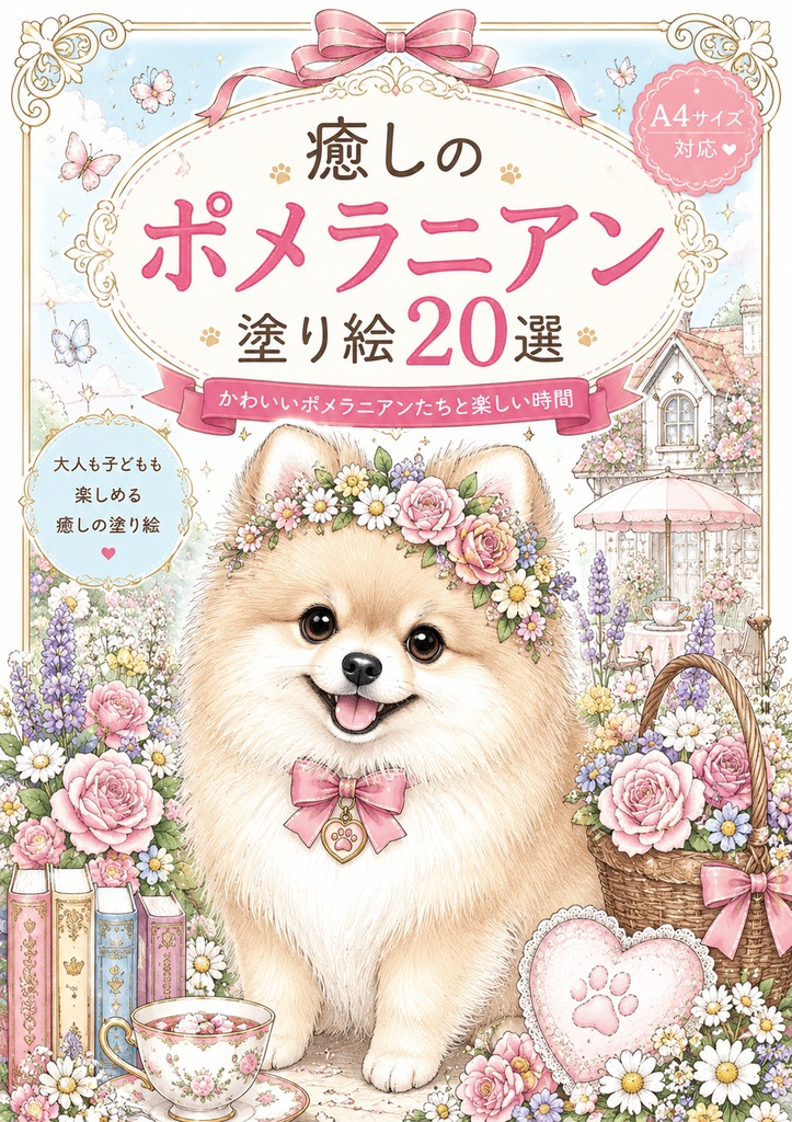 癒しのポメラニアン塗り絵20選