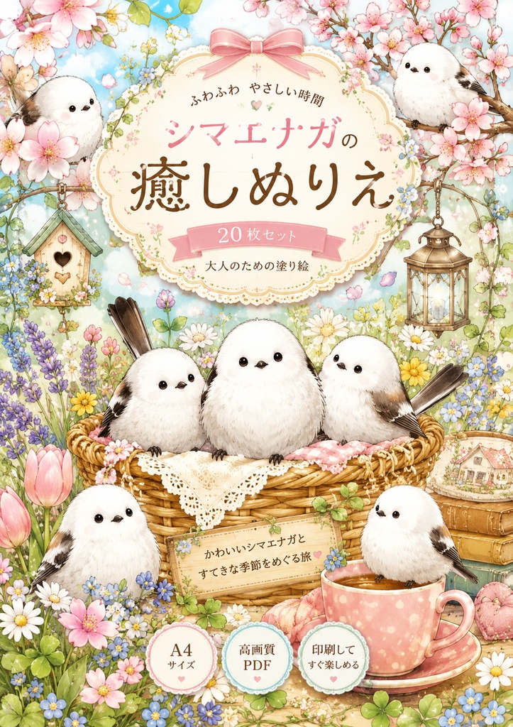 シマエナガのおとぎの森 ～やさしい大人のぬりえ～  