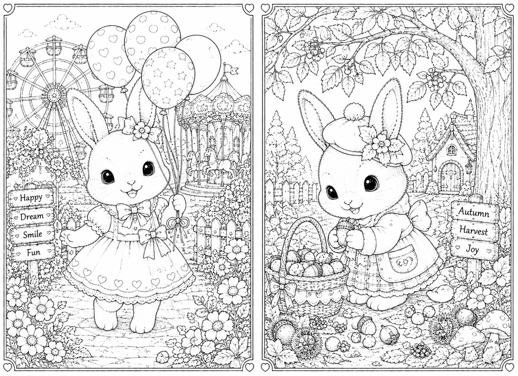 うさぎのおとぎの森 ~ぬりえBOOK