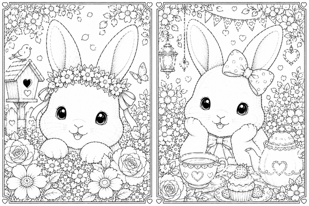 うさぎのおとぎの森 ~ぬりえBOOK