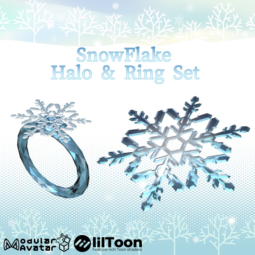 【ギミック付き】SnowFlake 指輪&ヘイローセット